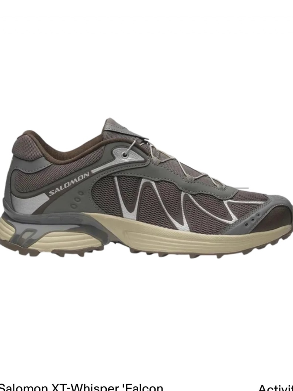 Salomon Men's Trail Sneaker in Pewter and Tan
